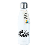 Edelstahl-Trinkflasche Ostsee Strandmotiv 500ml...