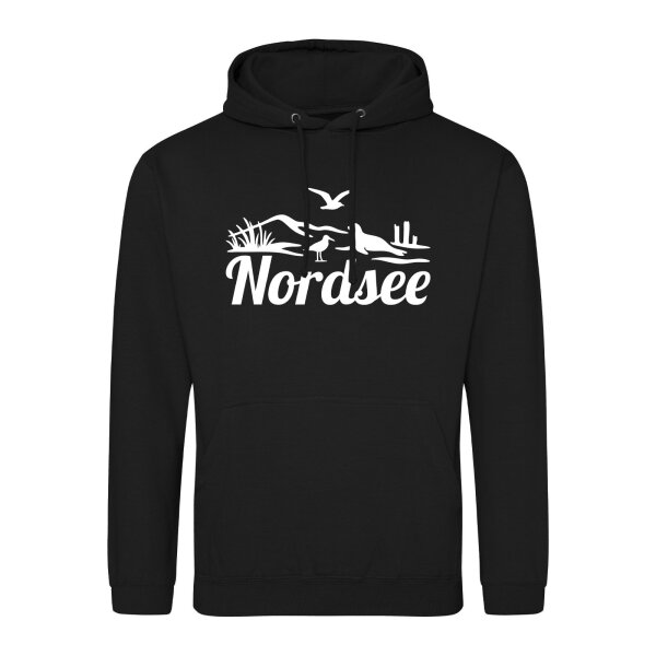 Unisex Hoodie Nordsee Strandmotiv Größe S-3XL