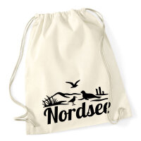 Turnbeutel Nordsee Strandmotiv 12 Liter