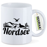 Kaffeetasse Nordsee Strandmotiv 330ml