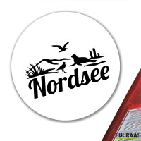 Aufkleber Nordsee Strandmotiv 10cm Sticker