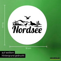 Aufkleber Nordsee Strandmotiv 10cm Sticker