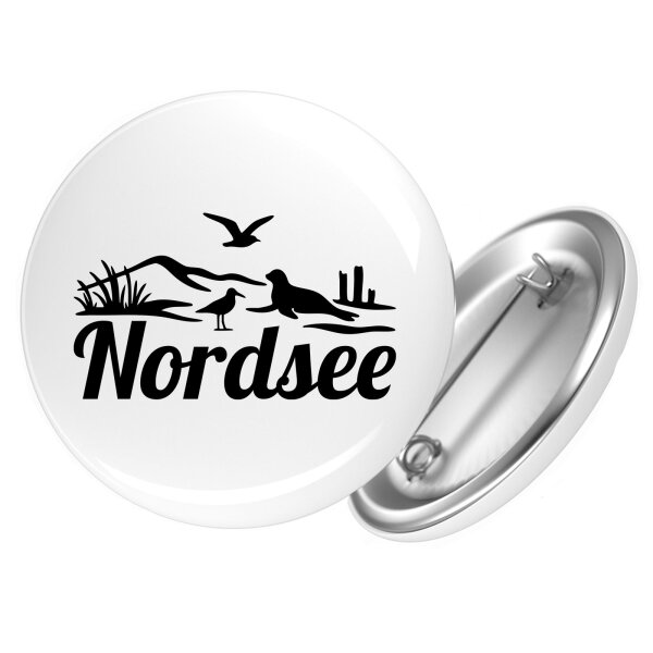 Button Nordsee Strandmotiv