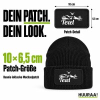 Beanie mit Patch Texel Niederlande Black