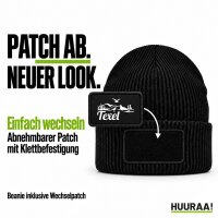 Beanie mit Patch Texel Niederlande Black
