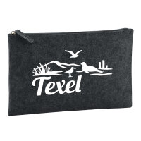 Kulturbeutel Texel Niederlande 1 Liter Filz Charcoal...