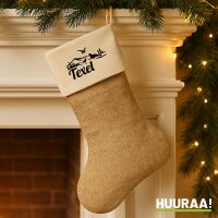 Weihnachtsstrumpf Texel Niederlande Beige