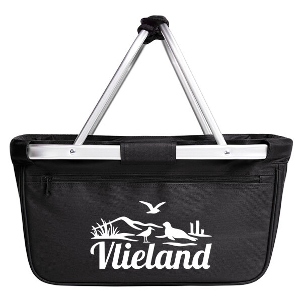 Einkaufskorb faltbar Vlieland Niederlande 20 Liter Tragekorb Black