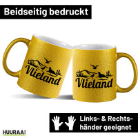 Glitzertasse Vlieland Niederlande 330ml