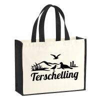 Jutetasche Terschelling Niederlande 21 Liter Black