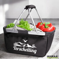 Einkaufskorb faltbar Terschelling Niederlande 20 Liter Tragekorb Black