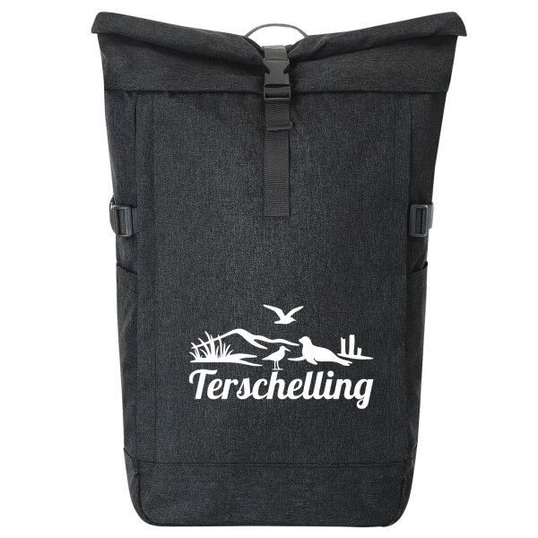 Kurierrucksack Terschelling Niederlande 30-44 Liter Black Melange