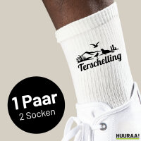 Socken Terschelling Niederlande Größe 37/46 White Motiv Tennissocken