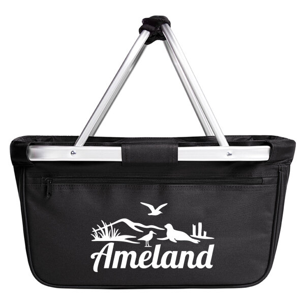 Einkaufskorb faltbar Ameland Niederlande 20 Liter Tragekorb Black