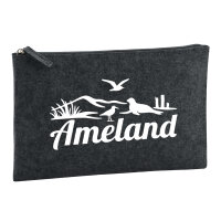 Kulturbeutel Ameland Niederlande 1 Liter Filz Charcoal...