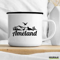 Emaille Tasse Ameland Niederlande 300ml Vintage Emaille Becher