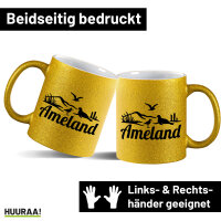 Glitzertasse Ameland Niederlande 330ml