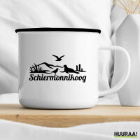 Emaille Tasse Schiermonnikoog Niederlande 300ml Vintage Emaille Becher