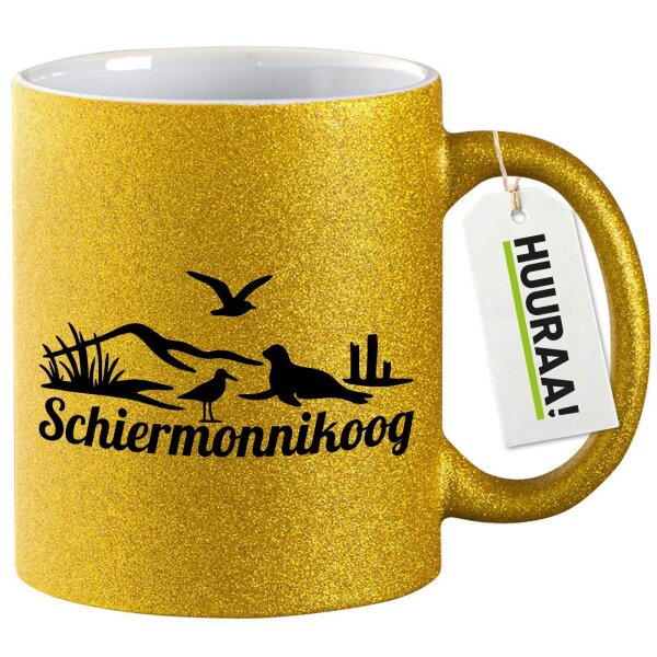 Glitzertasse Schiermonnikoog Niederlande 330ml