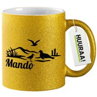 Glitzertasse Mandø Dänemark 330ml