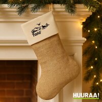 Weihnachtsstrumpf Fan&oslash; D&auml;nemark Beige