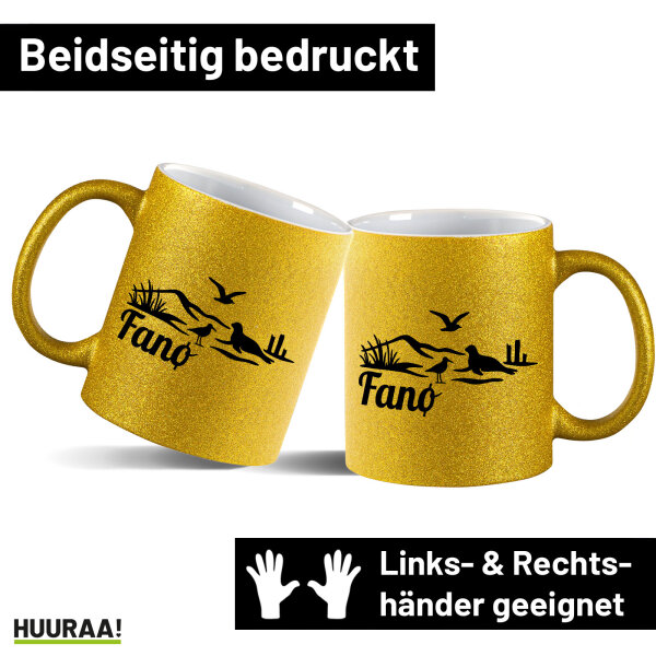 Glitzertasse Fanø Dänemark 330ml