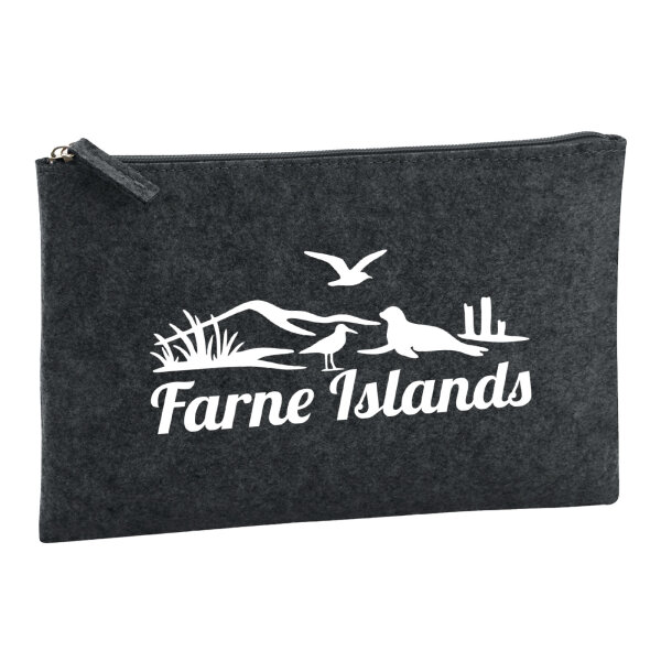 Kulturbeutel Farne Islands Vereinigtes Königreich 1 Liter Filz Charcoal Kosmetiktasche