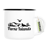 Emaille Tasse Farne Islands Vereinigtes Königreich 300ml Vintage Emaille Becher