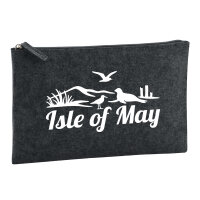 Kulturbeutel Isle of May Vereinigtes Königreich 1 Liter Filz Charcoal Kosmetiktasche