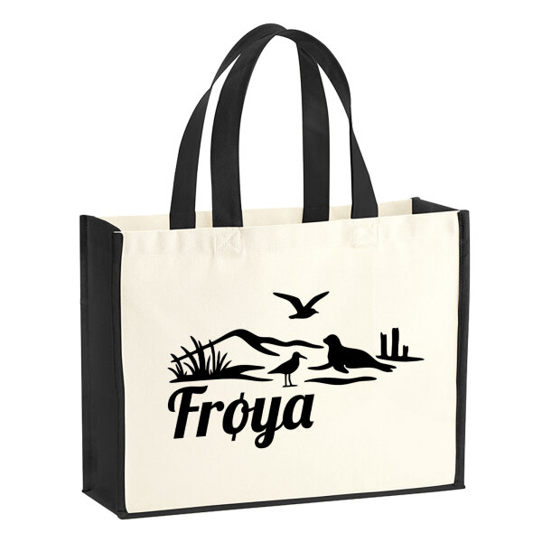 Jutetasche Frøya Norwegen 21 Liter Black