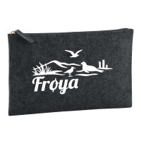 Kulturbeutel Frøya Norwegen 1 Liter Filz Charcoal...