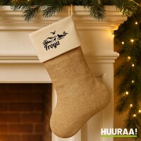 Weihnachtsstrumpf Fr&oslash;ya Norwegen Beige
