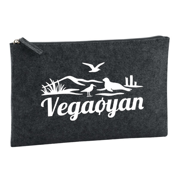 Kulturbeutel Vegaøyan Norwegen 1 Liter Filz Charcoal Kosmetiktasche