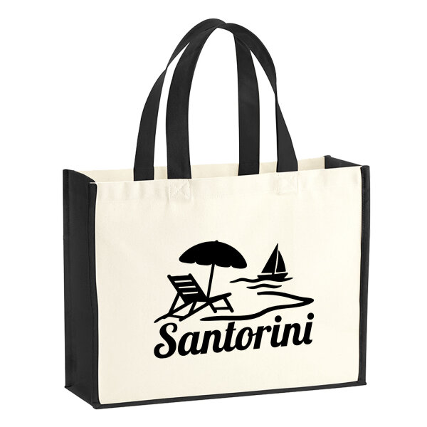 Jutetasche Santorini Griechenland 21 Liter Black