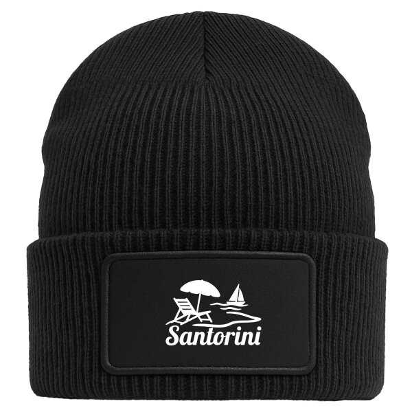 Beanie Santorini Griechenland Black Mütze