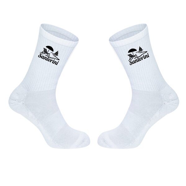 Unisex Socken Santorini Griechenland Baumwolle