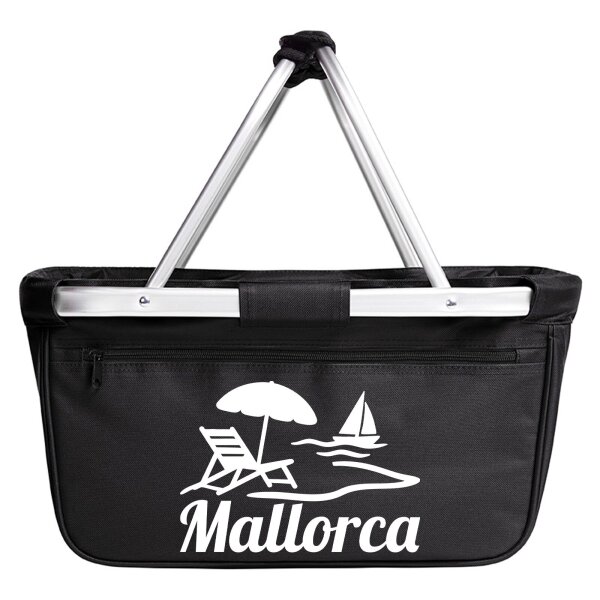 Einkaufskorb faltbar Mallorca Spanien 20 Liter Tragekorb Black