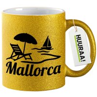 Glitzertasse Mallorca Spanien 330ml