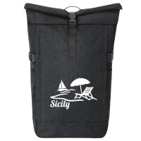 Kurierrucksack Sicily Italien 30-44 Liter Black Melange