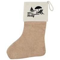 Weihnachtsstrumpf Sicily Italien Beige