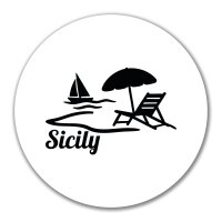Aufkleber Sicily Italien 10cm Sticker