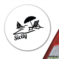 Aufkleber Sicily Italien 10cm Sticker