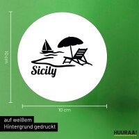 Aufkleber Sicily Italien 10cm Sticker