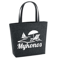 Filzshopper Mykonos Griechenland 22 Liter Filztasche