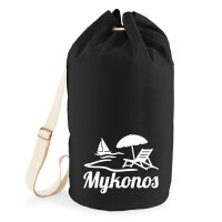 Seesack Mykonos Griechenland 20 Liter Rucksack Black