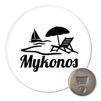 Magnet Mykonos Griechenland 59mm Kühlschrankmagnet Flaschenöffner