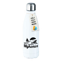 Edelstahl-Trinkflasche Mykonos Griechenland 500ml...