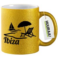 Glitzertasse Ibiza Spanien 330ml