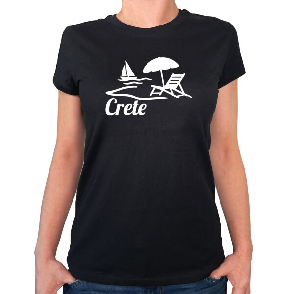 Damen T-Shirt Crete Griechenland Größe XS-XXL