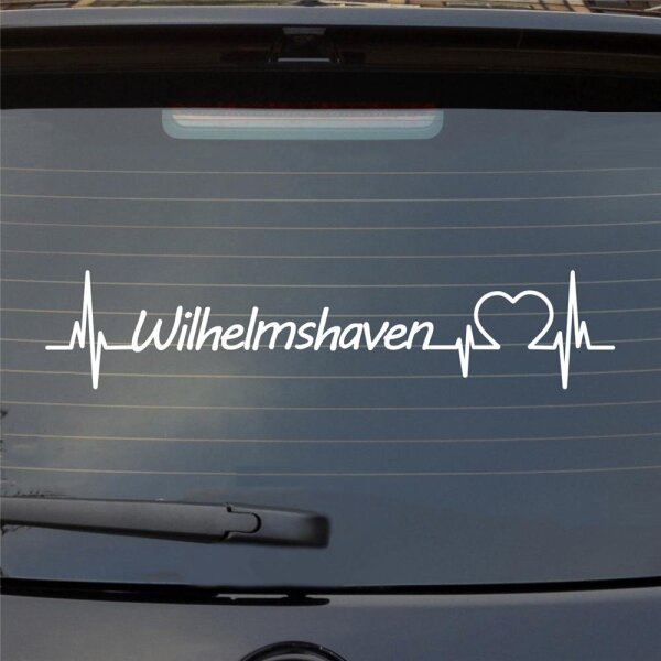 Wilhelmshaven Herzschlag Puls Stadt Liebe Auto Aufkleber Sticker Heckscheibenaufkleber